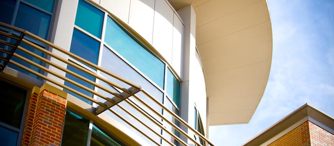 Exterior view of the Student Center.